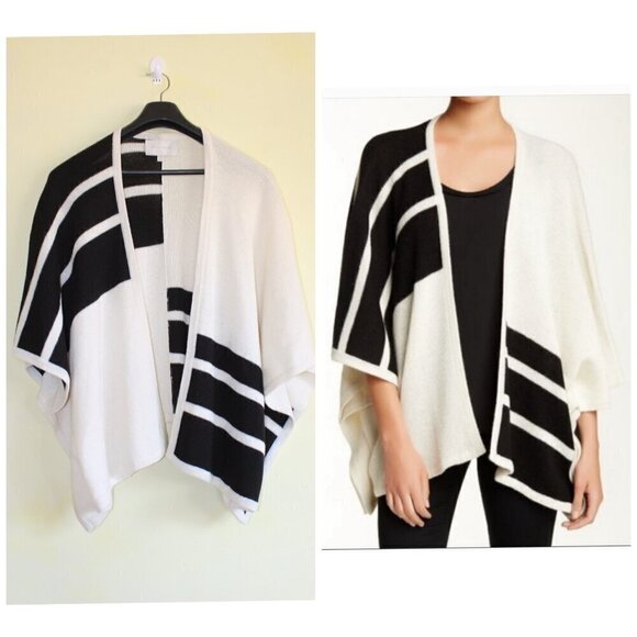 Brochu Walker alpaca & wool blend Cardigan Size One Size Shawl color block Peru - Picture 1 of 9